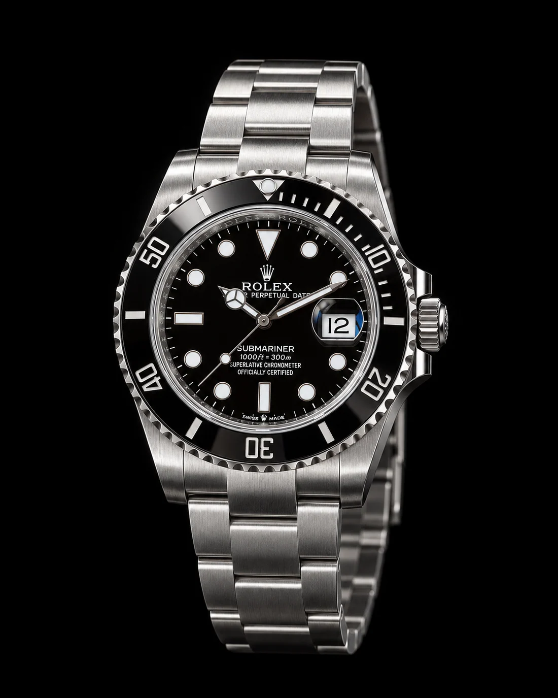 Rolex Submariner, vista detalhada